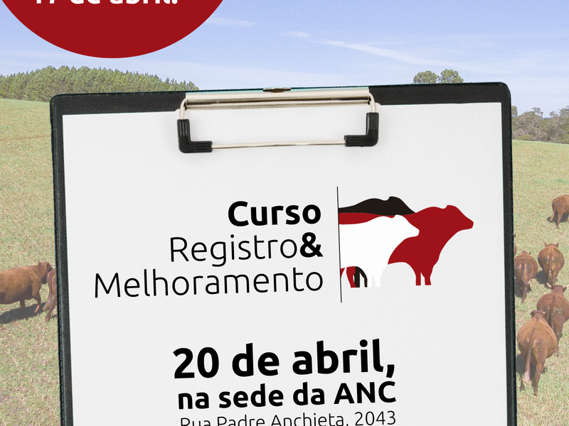 ANC promove curso de registro e melhoramento no mês de abril