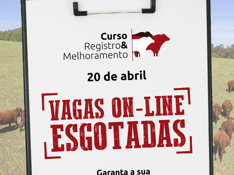 Esgotadas as inscrições para a modalidade on-line do Curso Registro&Melhoramento