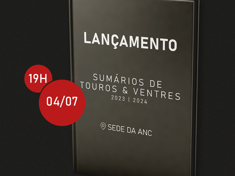 Sumário de Touros e Ventres 2023/2024 será lançado no dia 4 de julho