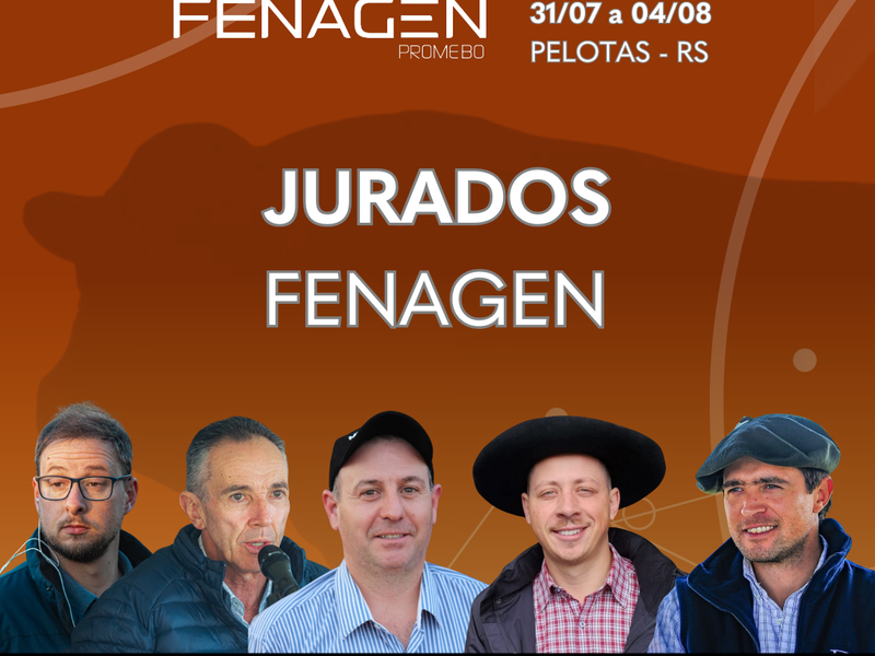Fenagen divulga jurados das raças que irão a julgamento durante o evento