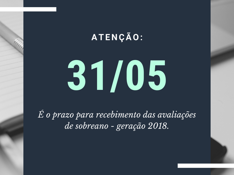 Avaliações de sobreano - Geração 2018