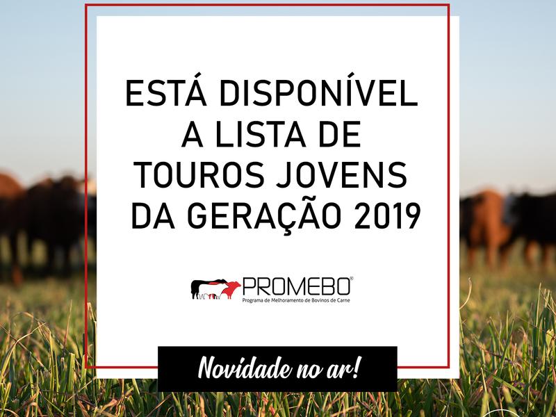 Promebo libera lista de touros jovens superiores